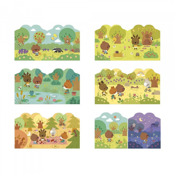 Cahier de stickers pour enfants la forêt Janod