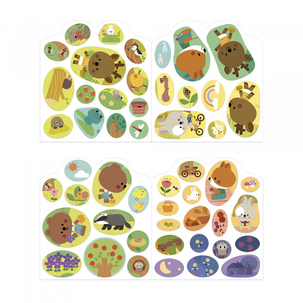 Cahier de stickers pour enfants la forêt Janod