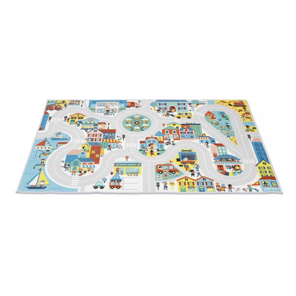 Tapis de jeu avec circuit cross roads ville Janod