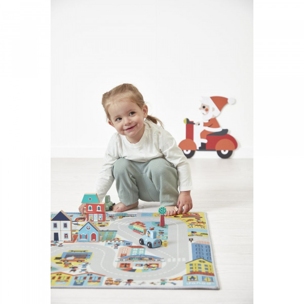 Tapis de jeu avec circuit cross roads ville Janod