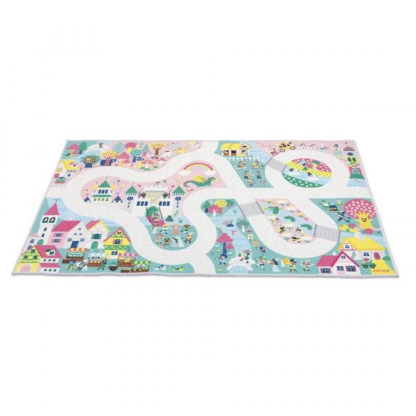 Tapis de jeu avec circuit cross roads campagne Janod