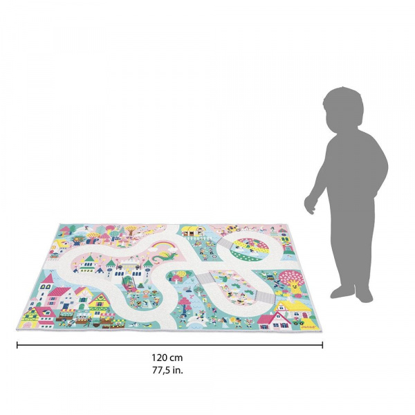 Tapis de jeu avec circuit cross roads campagne Janod