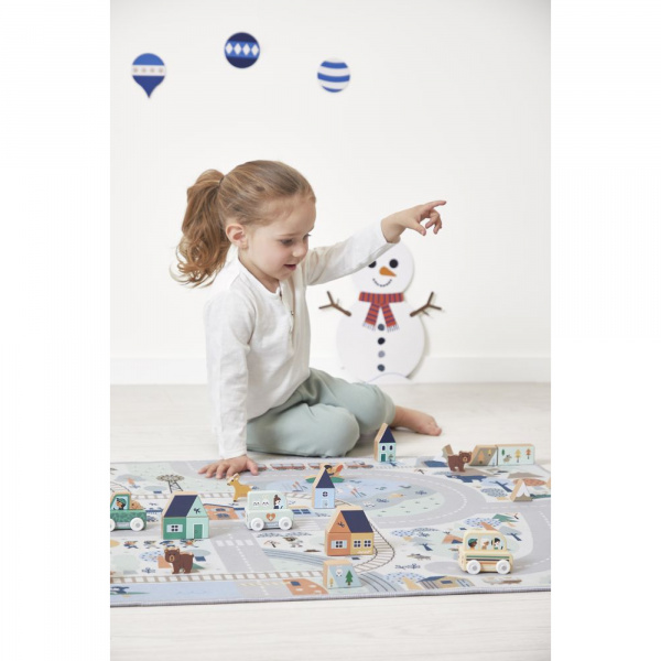 Tapis de jeu avec circuit cross roads la vallée blanche Janod