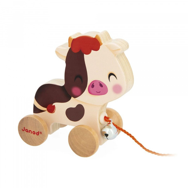 Jouet à tirer en bois vache Janod