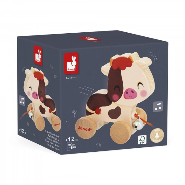 Jouet à tirer en bois vache Janod
