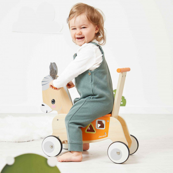 Porteur en bois âne Janod