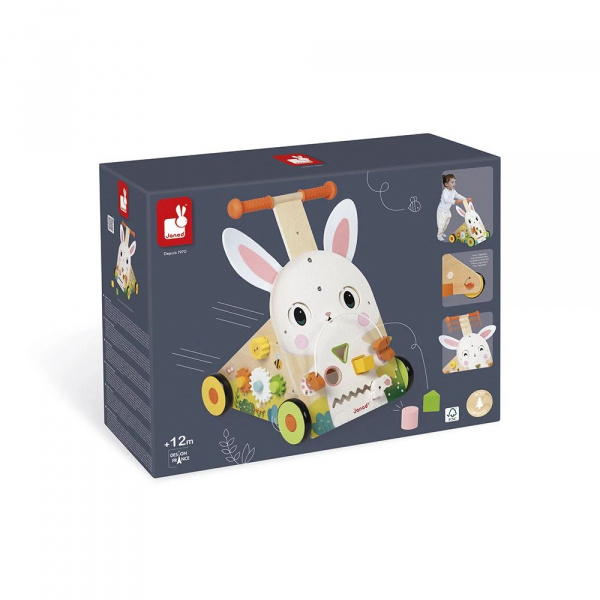 Chariot de marche multi-activités lapin Janod