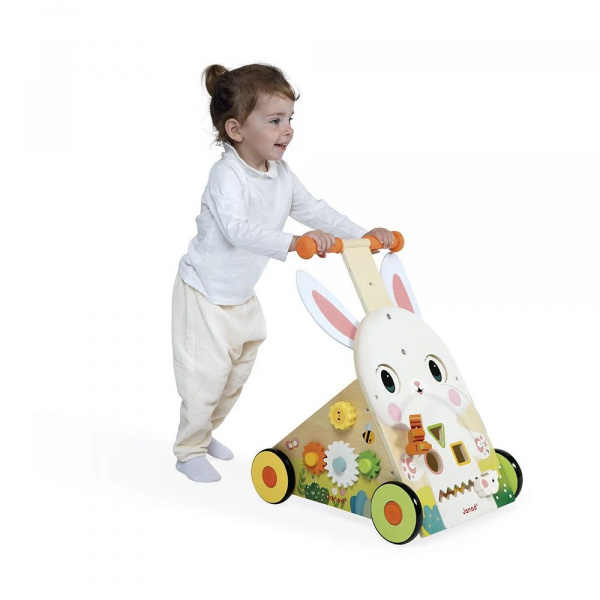 Chariot de marche multi-activités lapin Janod