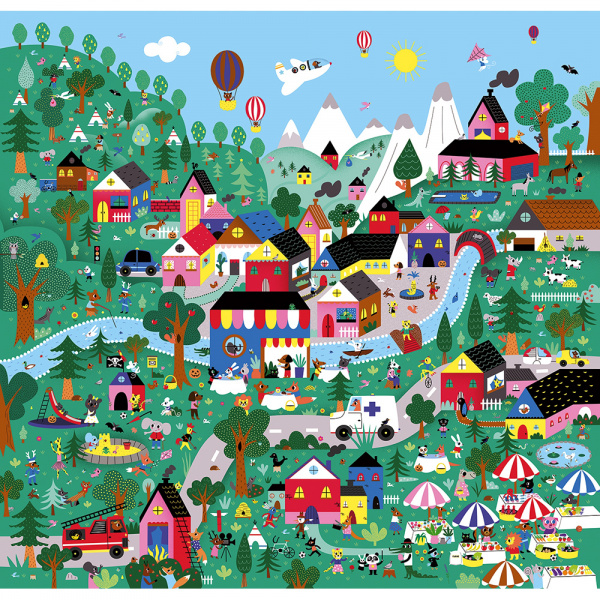 Jeu d'observation cherche et trouve les dinosaures Janod