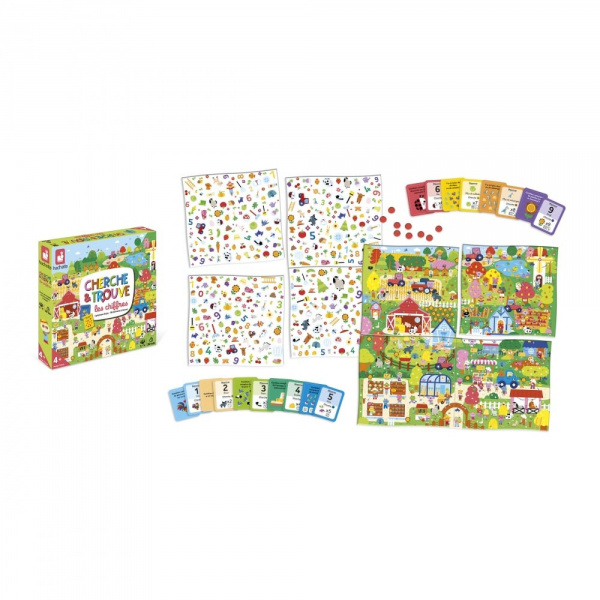 Jeu d'observation cherche et trouve les dinosaures Janod