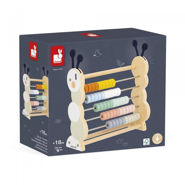 Boulier en bois pour enfant chenille sweet cocoon Janod