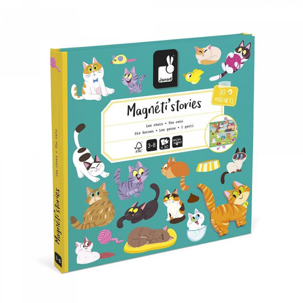 Jeu d'éveil magnétique magnéti'stories les chats Janod
