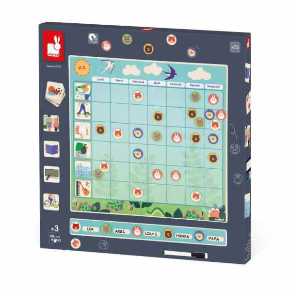 Tableau organisation emploi du temps pour enfant Janod