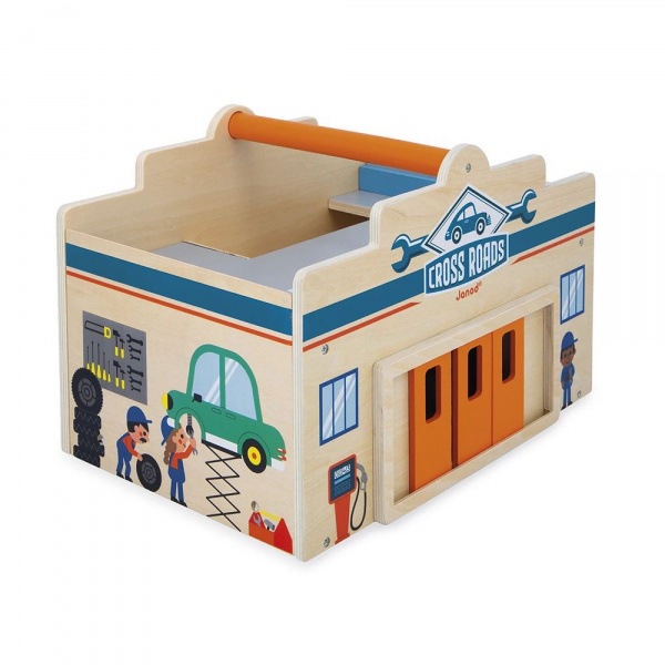 Garage en bois pour enfant cross roads Janod