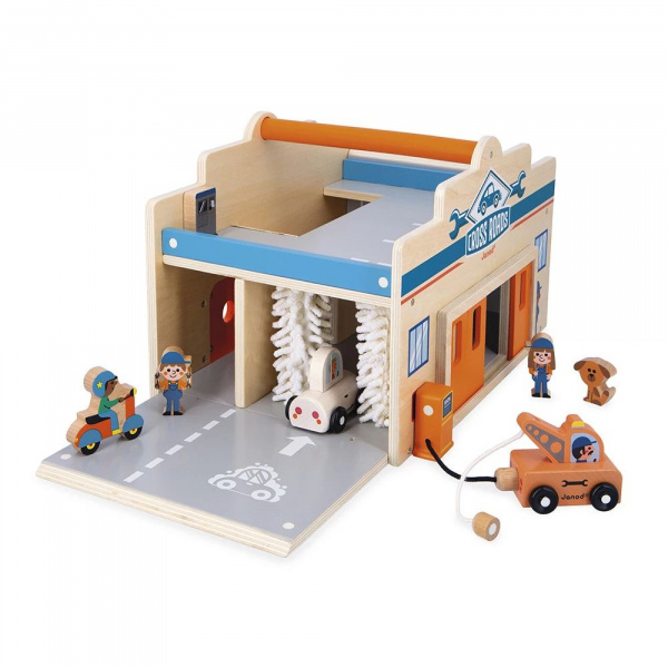 Garage en bois pour enfant cross roads Janod