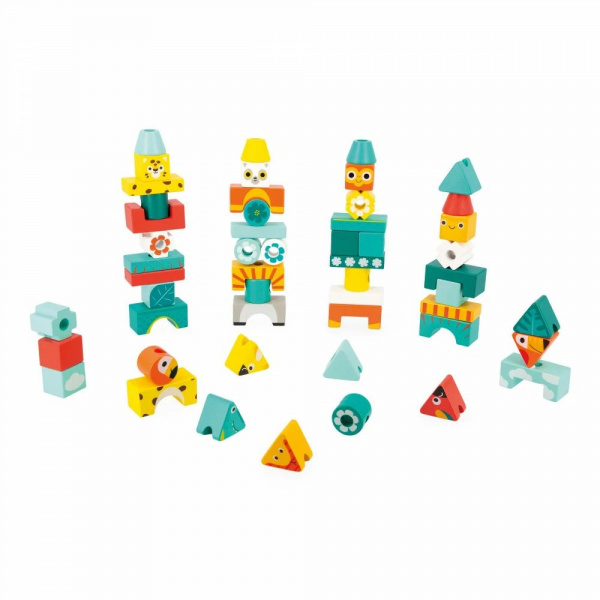 Jeu d'éveil à empiler totem tropik Janod