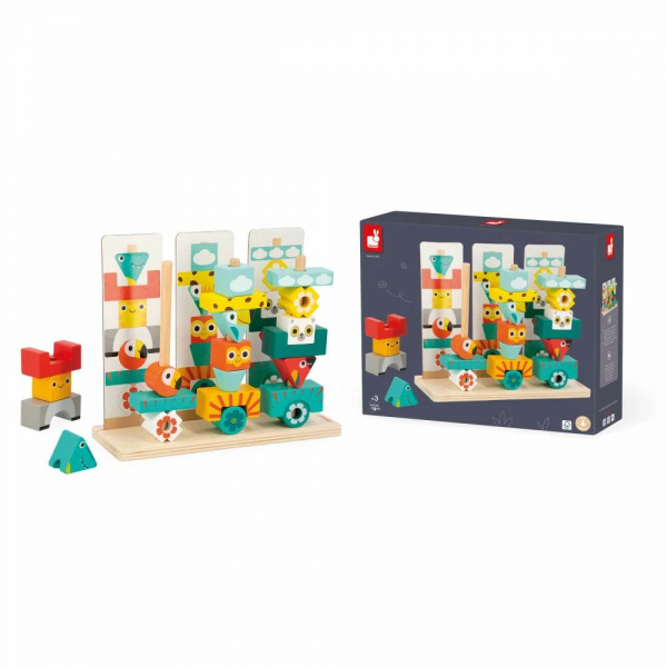 Jeu d'éveil à empiler totem tropik Janod