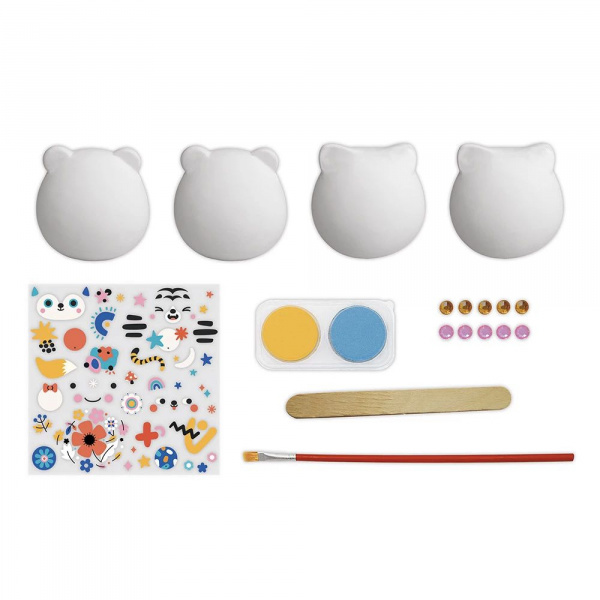 Kit créatif 4 animaux en plâtre à décorer Janod
