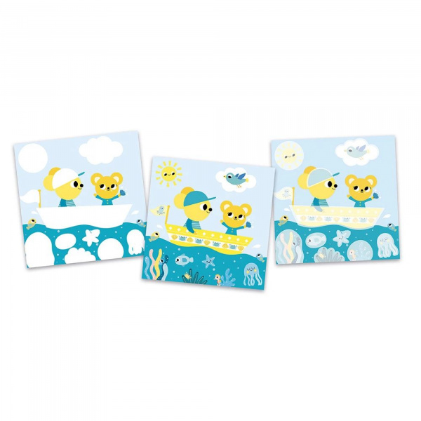 Coffret créatif pour enfant feutrine et feutre magique les couleurs Janod