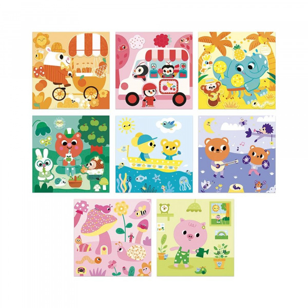 Coffret créatif pour enfant feutrine et feutre magique les couleurs Janod