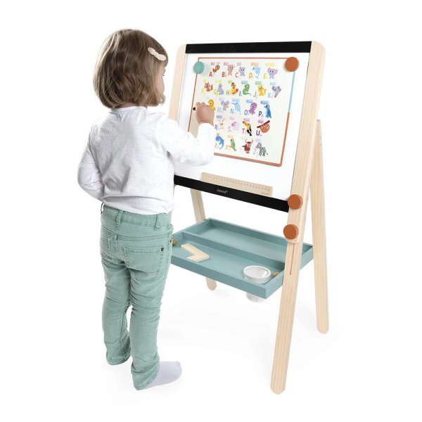 Tableau de la maîtresse en bois double face pour enfant Janod