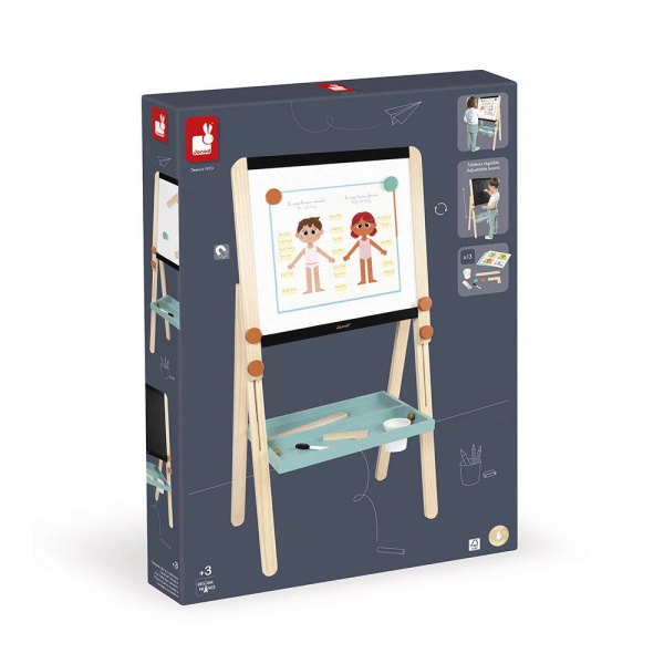 Tableau de la maîtresse en bois double face pour enfant Janod