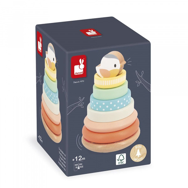 Culbuto empilable en bois lapin wwf Janod
