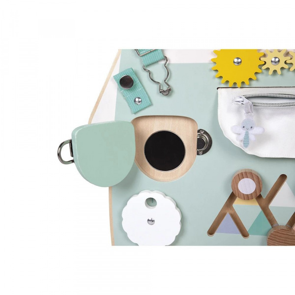 Panneau d'activités en bois busy board ourson pure Janod