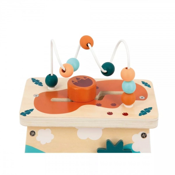 Jouet en bois volcan multi-activités dino Janod