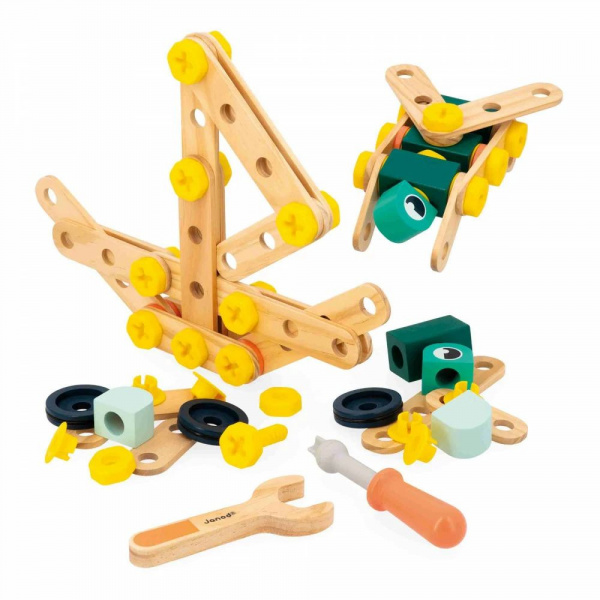 Jeu de construction pour enfant baril brico'kids 100 pièces Janod