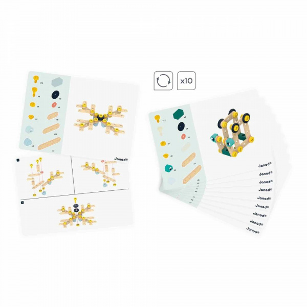 Jeu de construction pour enfant baril brico'kids 100 pièces Janod