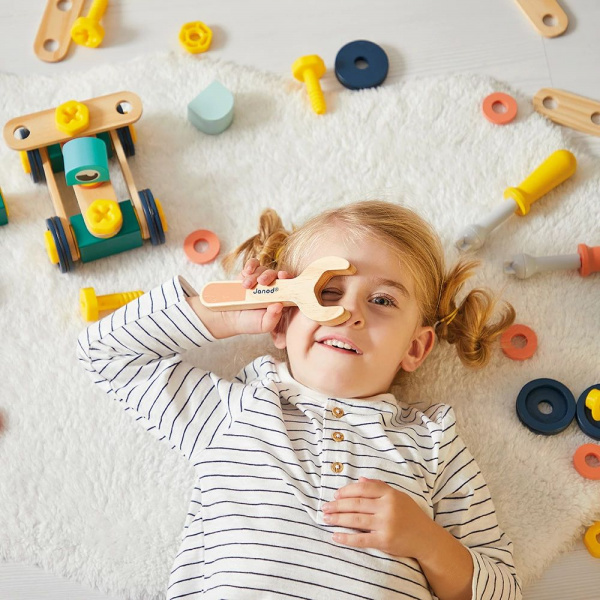 Jeu de construction pour enfant baril brico'kids 100 pièces Janod