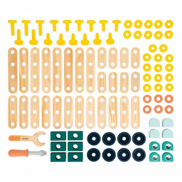 Jeu de construction pour enfant baril brico'kids 100 pièces Janod