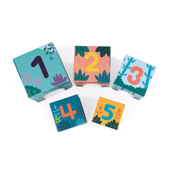 Pyramide à empiler avec figurines en bois les animaux wwf Janod