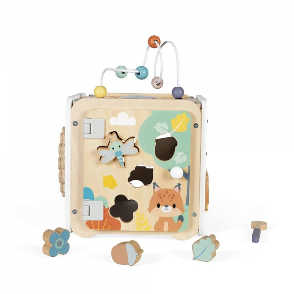 Maxi cube d'activités en bois pour enfant pure Janod