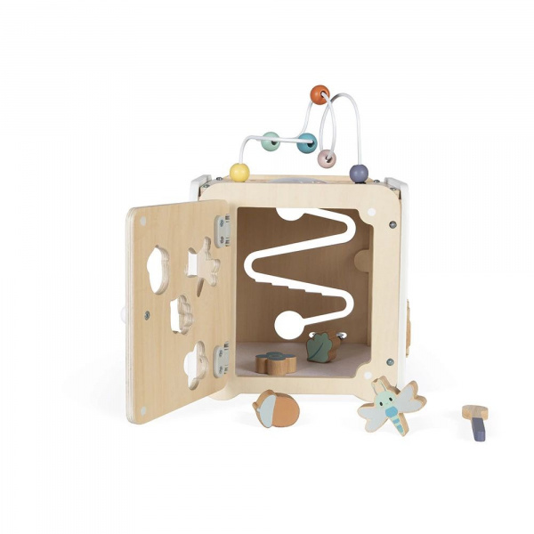 Maxi cube d'activités en bois pour enfant pure Janod