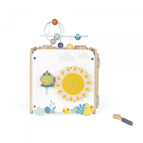 Maxi cube d'activités en bois pour enfant pure Janod