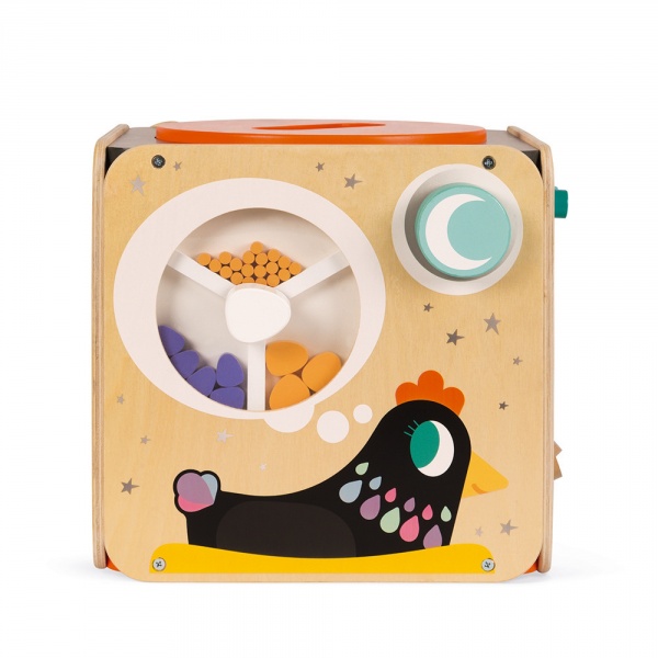 Cube d'activités géant en bois maxi looping Janod