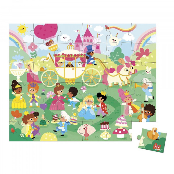 Puzzle enfant 36 pièces les princesses Janod