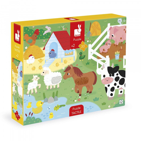 Puzzle tactile la ferme 20 pièces Janod