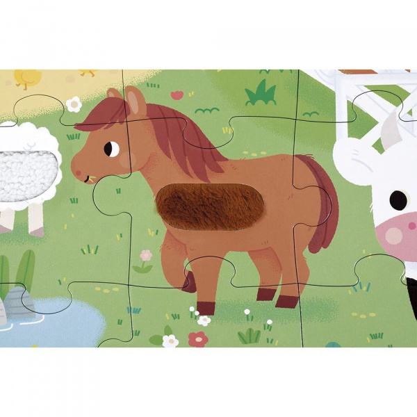 Puzzle tactile la ferme 20 pièces Janod