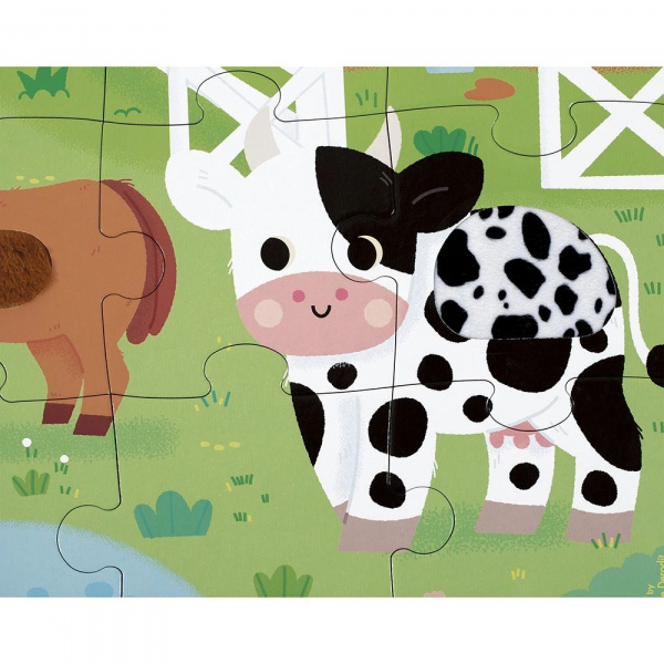 Puzzle tactile la ferme 20 pièces Janod