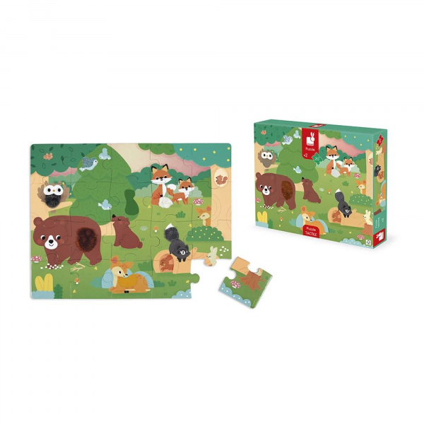 Puzzle tactile la forêt 20 pièces Janod