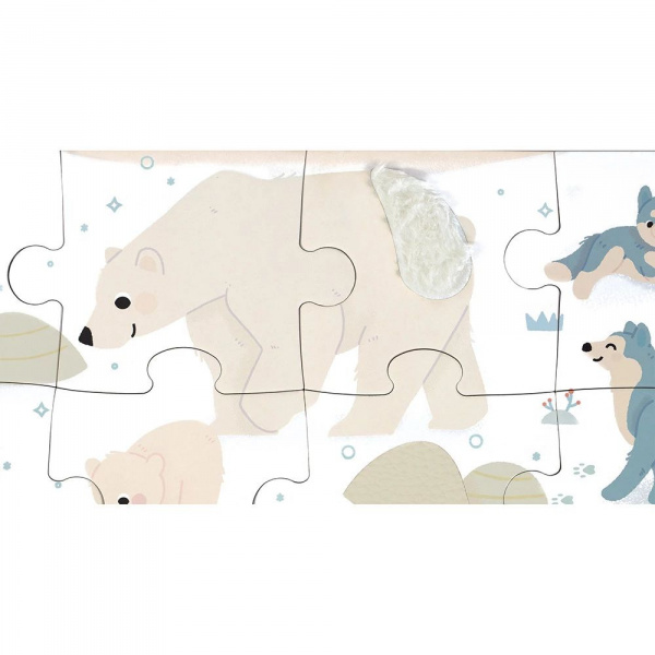 Puzzle tactile animaux polaires 20 pièces Janod