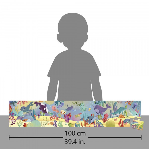 Puzzle frise 36 pièces les animaux marins Janod