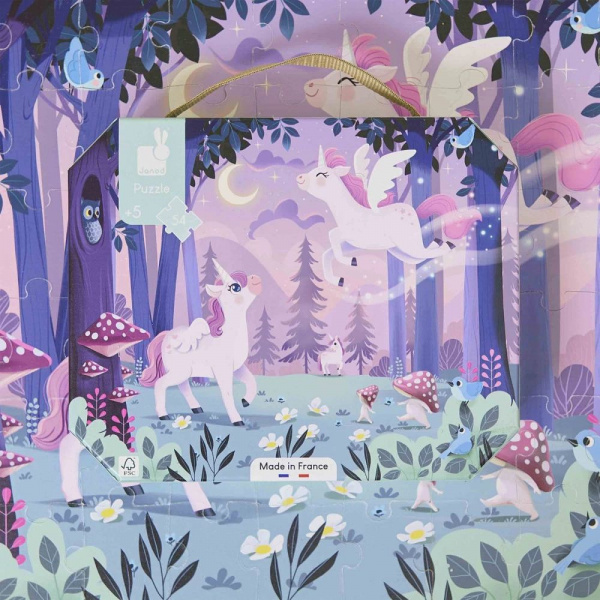 Puzzle enfant 54 pièces licornes Janod