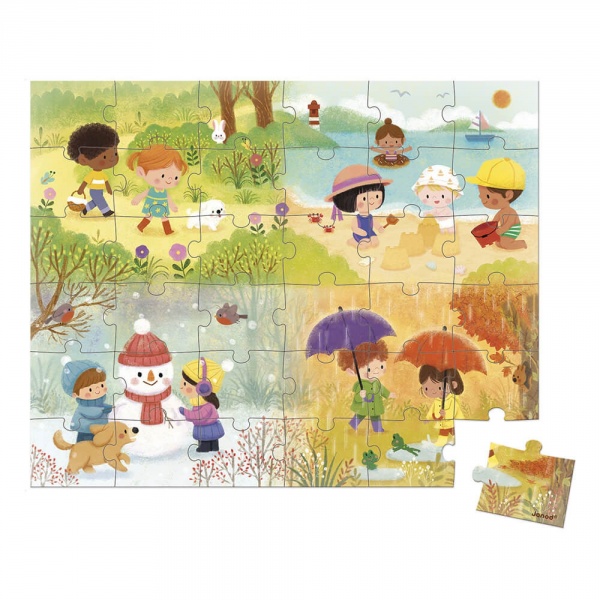 Puzzle enfant 36 pièces chasse aux trésors Janod