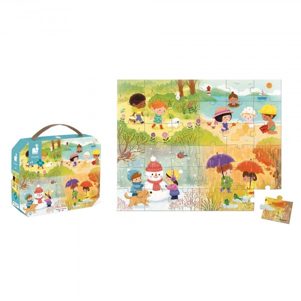 Puzzle enfant 36 pièces chasse aux trésors Janod