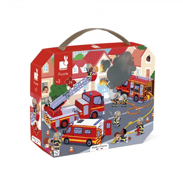 Puzzle pompiers 24 pièces Janod