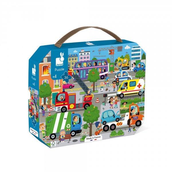 Puzzle enfant 36 pièces city Janod